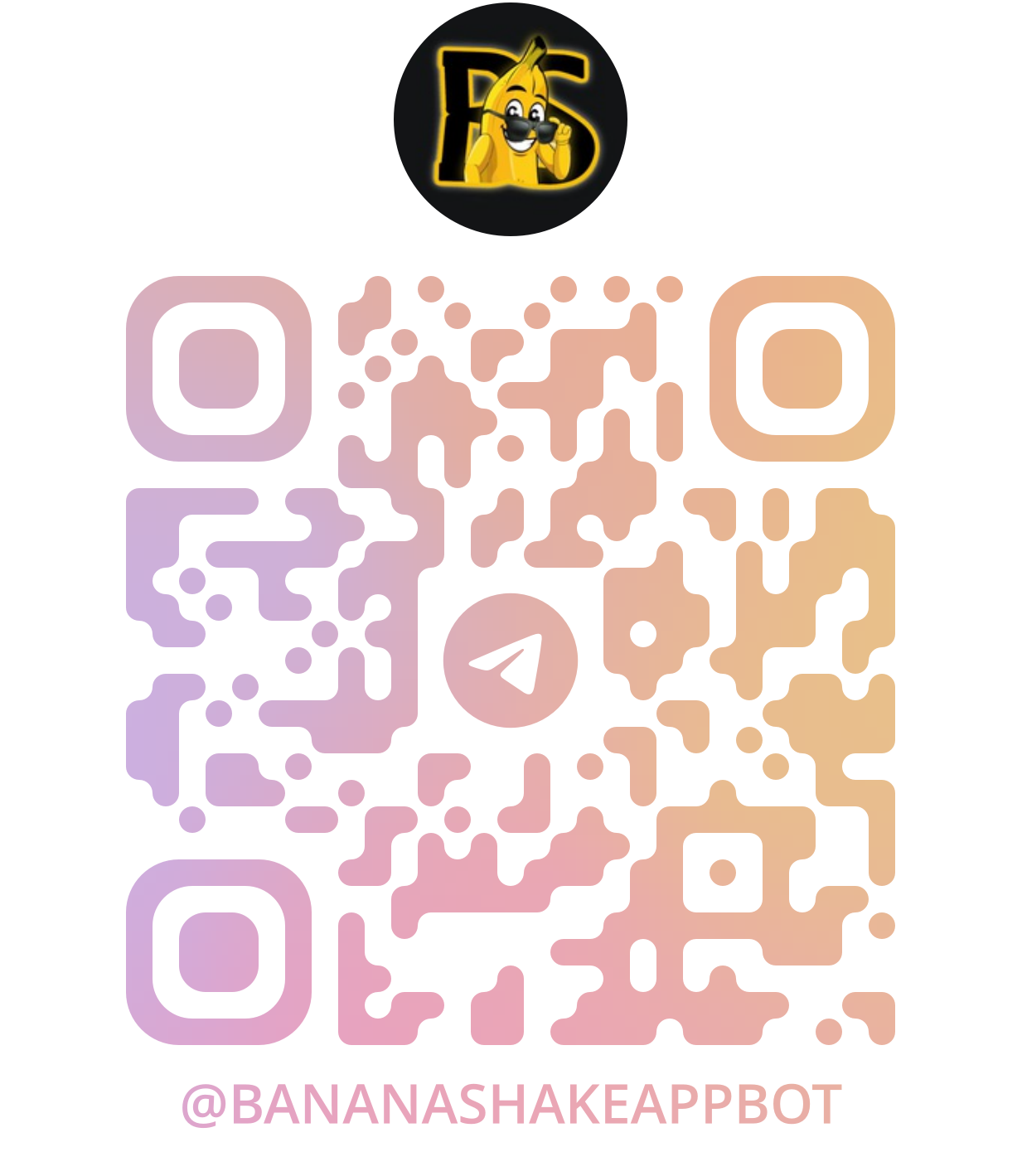QR Code: @bananashakeappbot